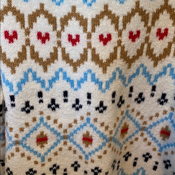 LOFT Cream Multicolor Patterned Sweater - Picture 3 of 4